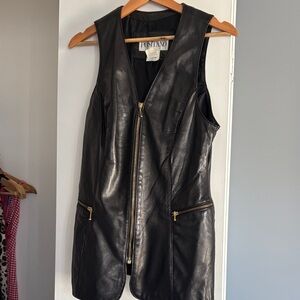 Vintage Leather Vest for Women